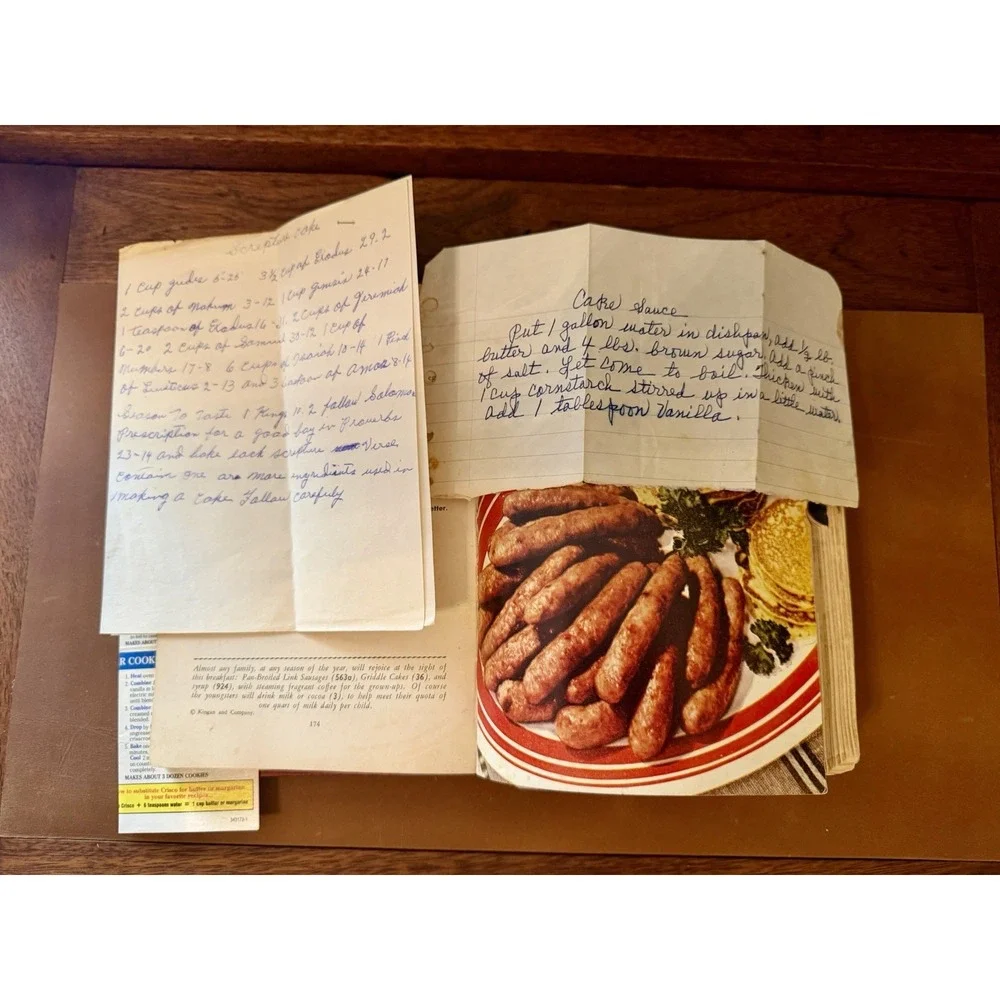 Vintage Ephemera & Recipes Inside The Modern Family Cook Book 1940s Estate Find